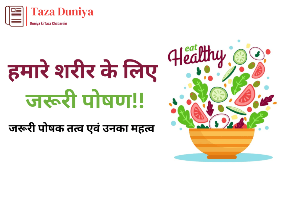 हमारे शरीर के लिए जरूरी पोषण